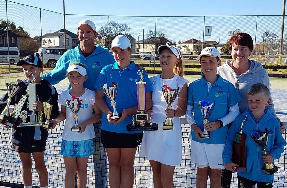 Trophy winners and coaches Mason Louis, Craig Louis, Lacey Bourke, Isabelle Moore, Anna Bishop, Vitorio Sardinha, Jodie Moore and Lincoln Budden.
