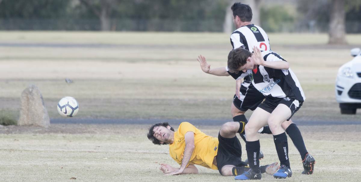 'JUST DO IT': Gunnedah FC coach Andy Cygan wants his charges to pick themselves up and show they can win the premiership. Photo: Peter Hardin 