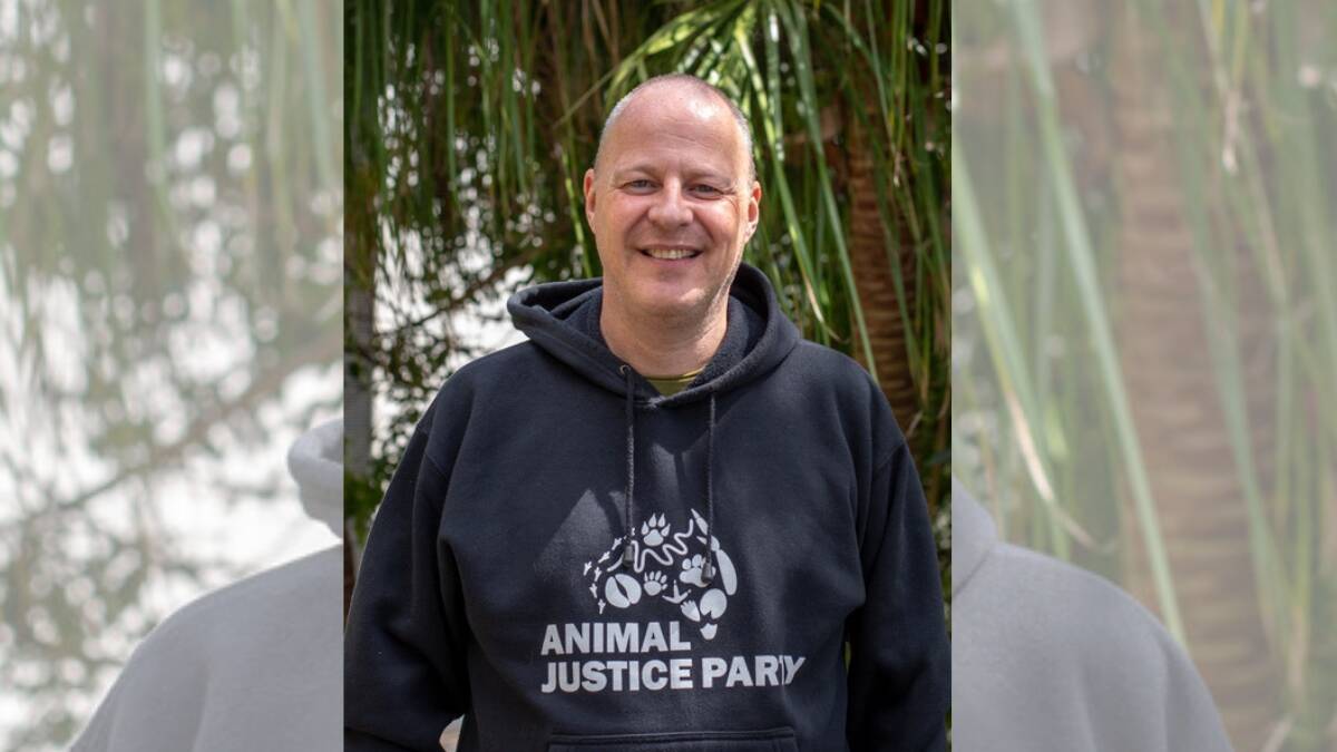 Jason Alan, Animal Justice Party candidate. 