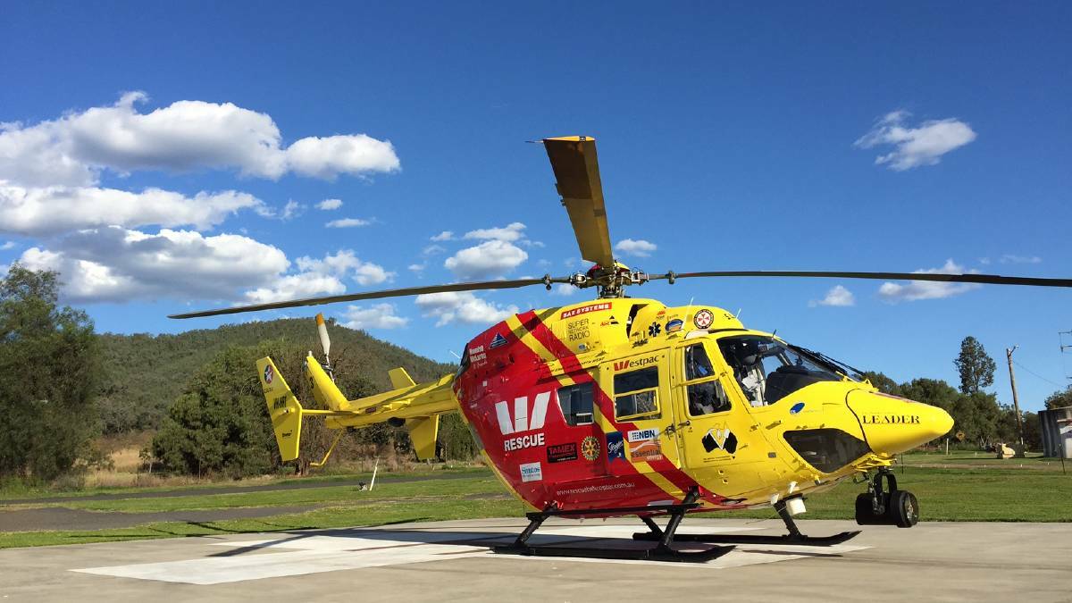 Woman airlifted to Tamworth after single-vehicle accident