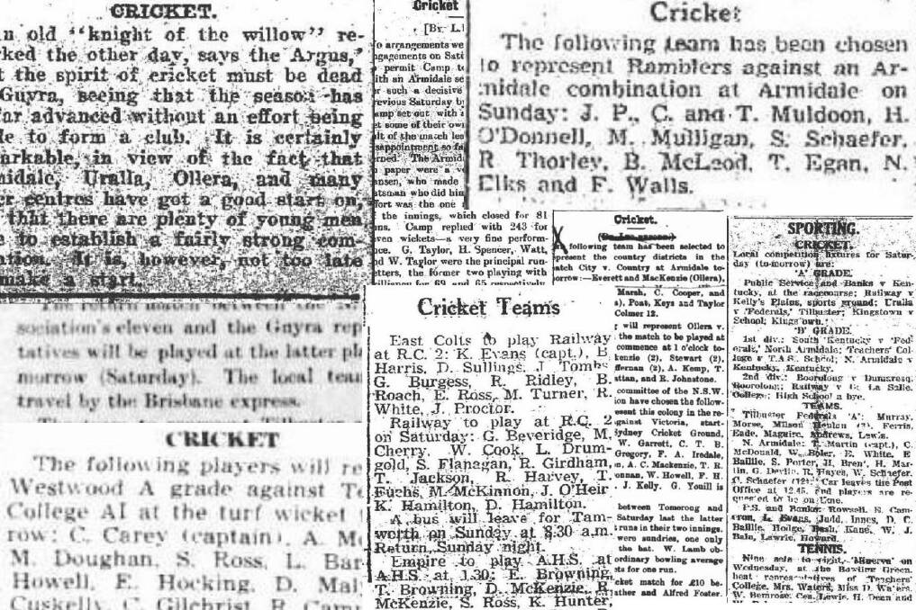The Express, formed in 1856, has covered Armidale and District cricket since the sport began locally in 1860. 