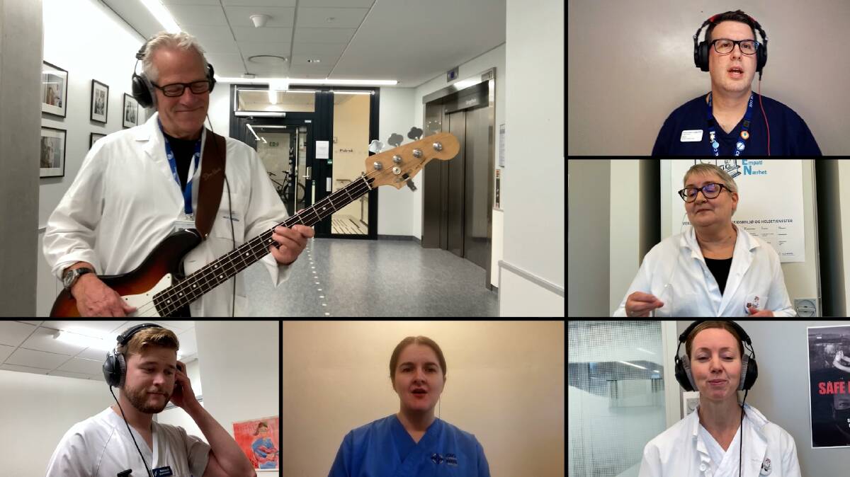Distance no obstacle: The Royal Melbourne Hospital's (RMH) Scrub Choir has joined forces with healthcare workers all over the world to produce some new songs. 