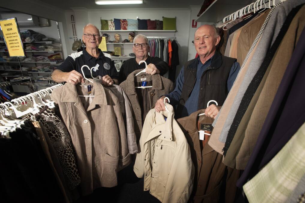 CALLS FOR CASH: Leaders of Vinnies in the region John Wallace, Allan Robinson and Paul Burton have launched the annual winter appeal. Photo: Peter Hardin