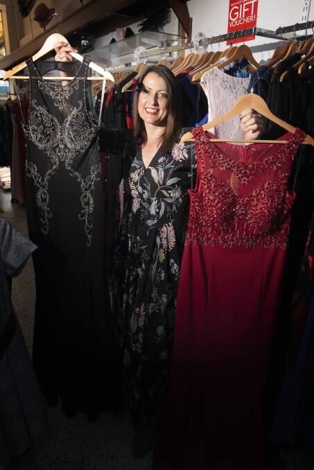 CELEBRATE: Formals are back on. Kylie Maizey has already sold her first two dresses. Photo: Peter Hardin