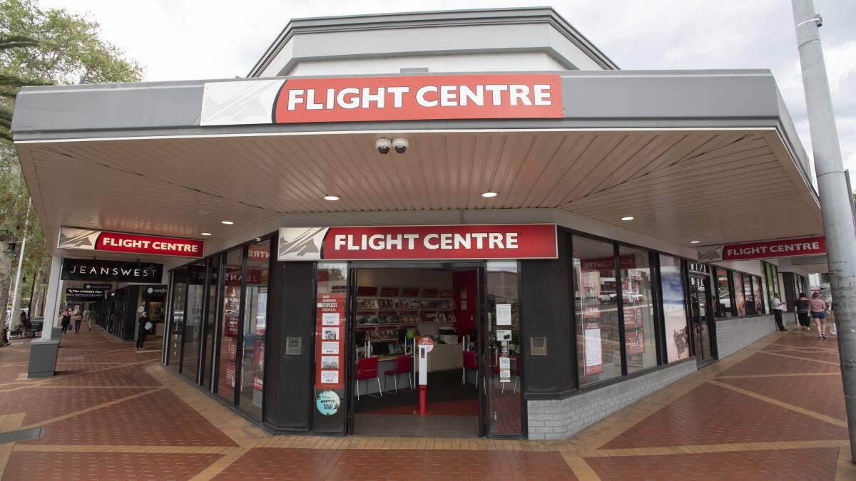 SAFE: Tamworth's Flight Centre won't be one of the 91 stores closed by the company after a recent announcement. Photo: Peter Hardin