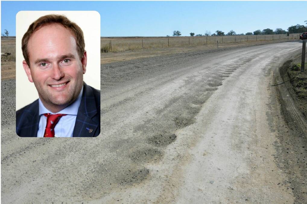 HOPEFUL: Cr Murray O'Keefe hopes to see the entire Rangari Road upgrade funded in next week's state budget. Photo: Jessica Worboys, Inset: file