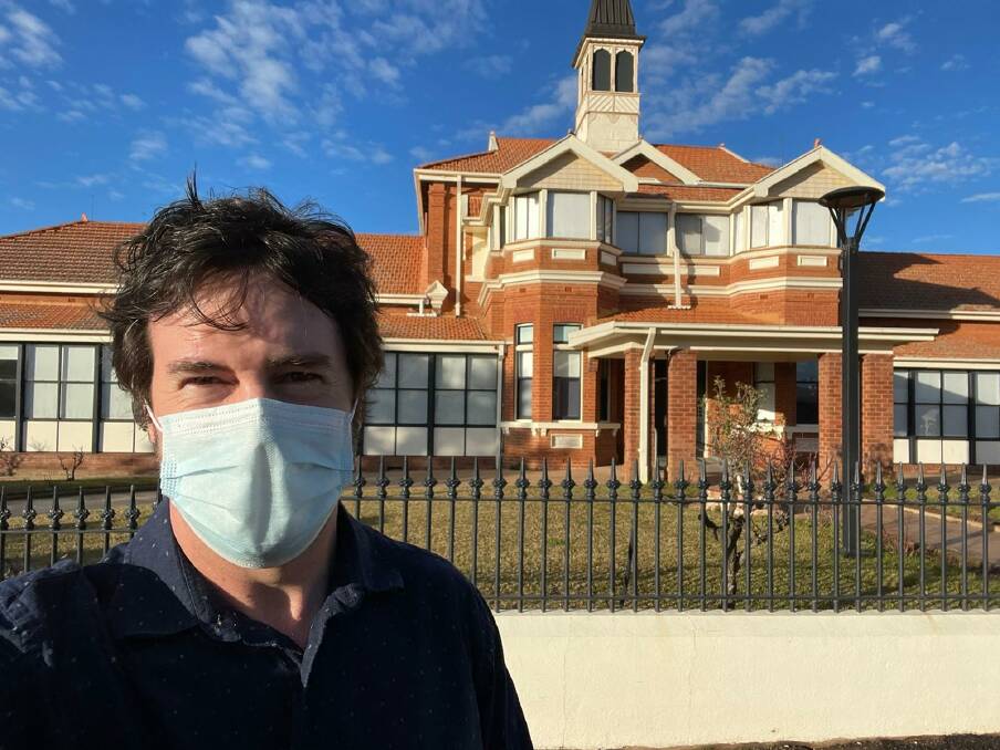  Dr Dan outside Forbes Hospital at a recent visit. Photo: Supplied 
