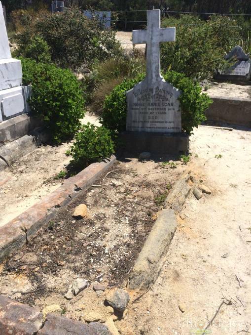 Annie Egan's grave. Photo: Supplied