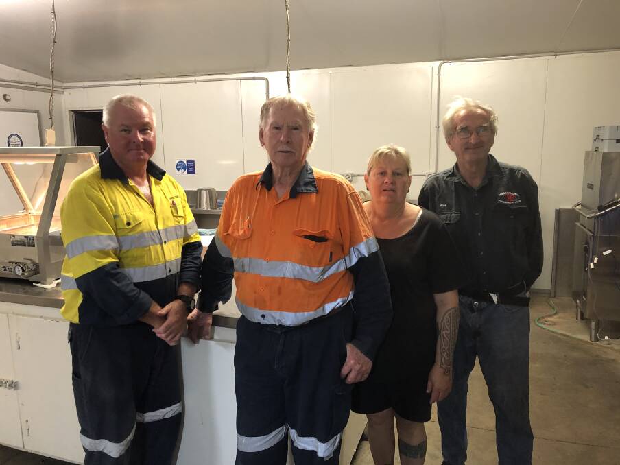 STUDY SPONSORSHIP: Boggabri Lions club members Craig Devine, Rodger Hollingworth, Nellie Lincon and Wes Watson during fundraising efforts on Tuesday morning. 