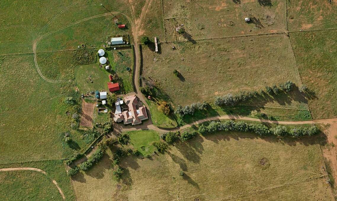 FROM ABOVE: A look at the grounds of the Kurrumbede homestead from above, which will be open to the public on Saturday. Photo: Supplied 