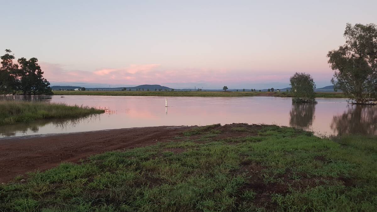 LEVELS RISING: The Mooki River is rising but not levels that are concerning local farmers. Photo: supplied.