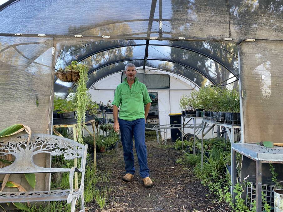 BUSY MAN: NSW Environmental Citizen of the Year nominee George Truman at the Gunnedah community garden. Photo: supplied.
