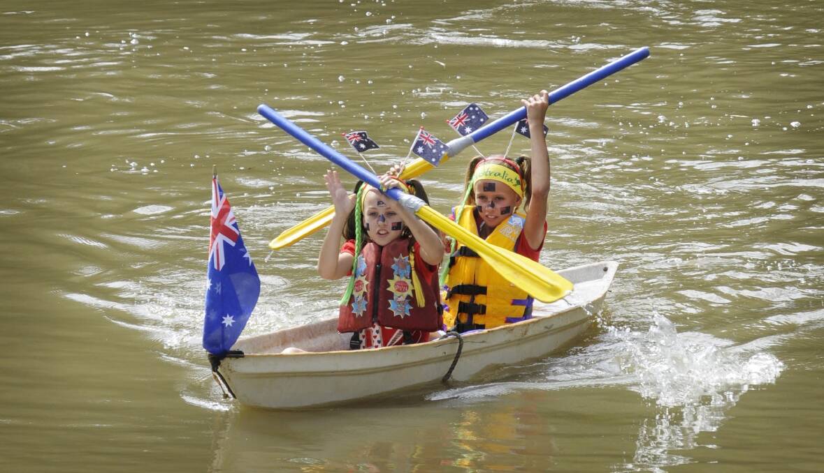 FAN FAVOURITE: The Australia Day Raft and Craft Race is back in 2021. Photo: Gunnedah Shire Council. 