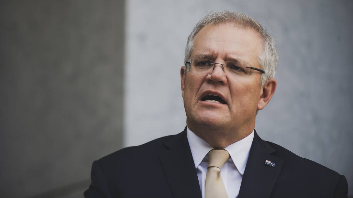 Prime Minister Scott Morrison asked Nev Power to head the National COVID-19 Coordination Commission. Picture: Dion Georgopoulos
