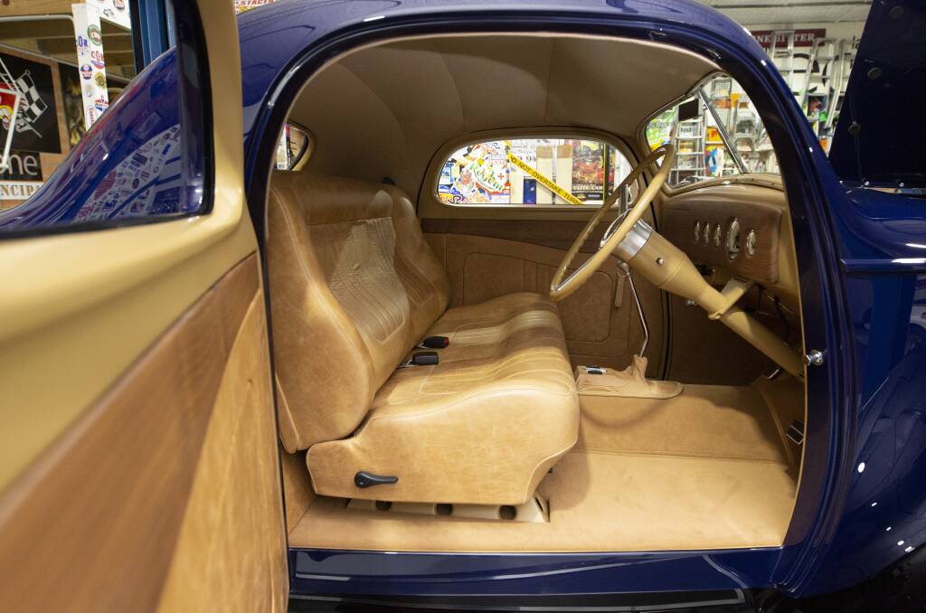 The suicide doors and custom leather interior of the 1935 coupe.
Picture: Jamila Toderas