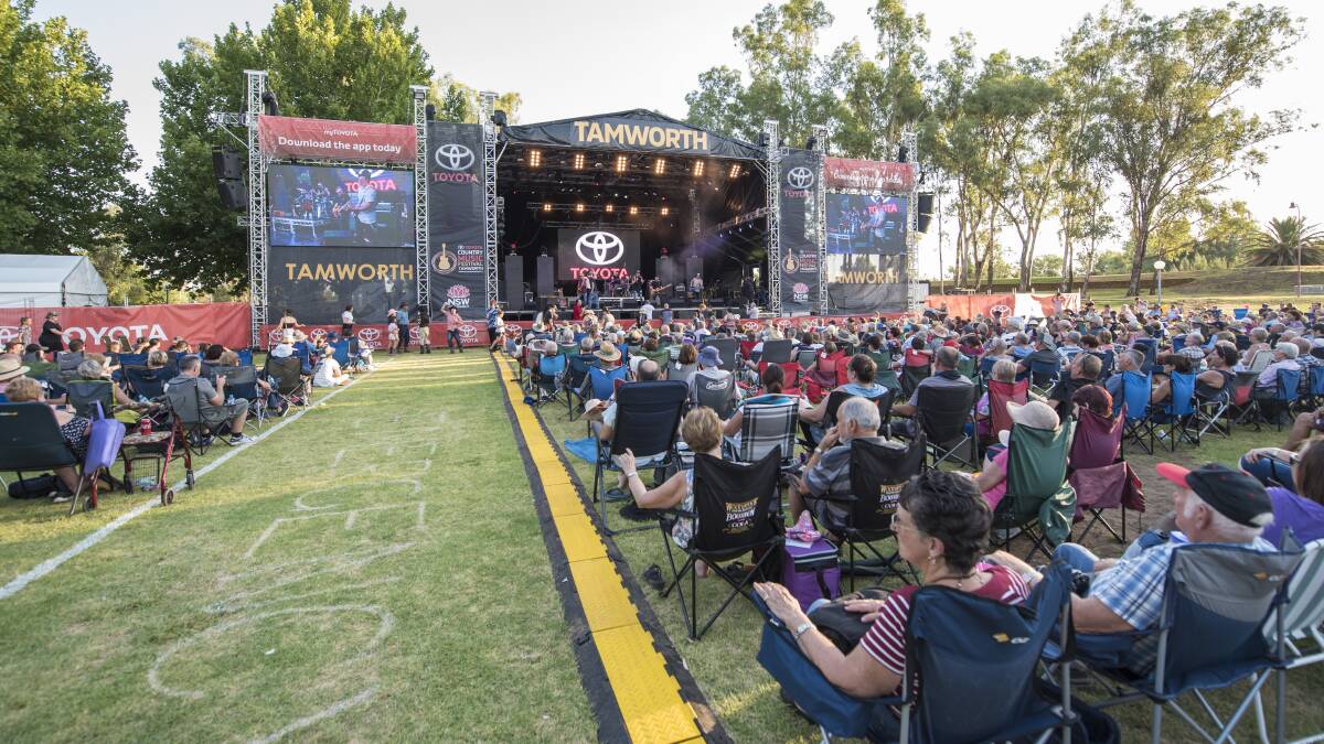 GOOD TIMES: Tamworth Country Music Festival at Toyota Park. Photo: Peter Hardin