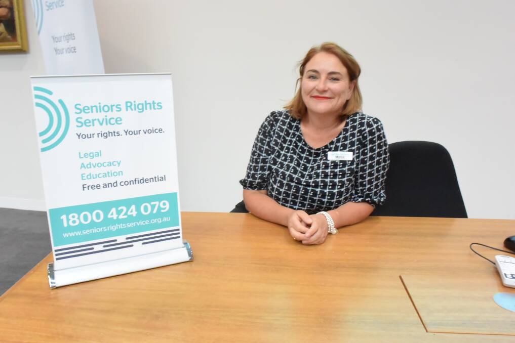 START A CONVERSATION:  Maree Montgomery is a project manager for Seniors Rights Service Community Empowerment by Innovation and Education and aims to generate discussion surrounding elder abuse. Photo: Daily Advertiser