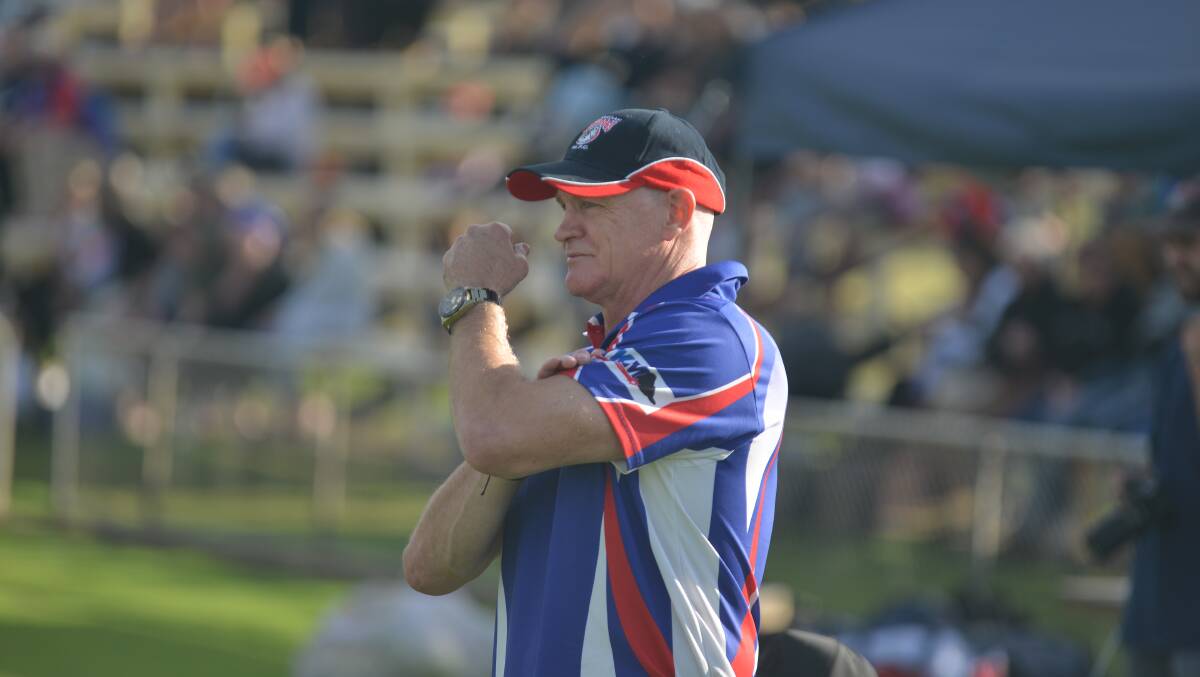 Watching on: Mick Schmiedel (seen here in Gunnedah Bulldogs colours) expects the Northern Tigers' experience to prove crucial in this year's Country Championships bid. 