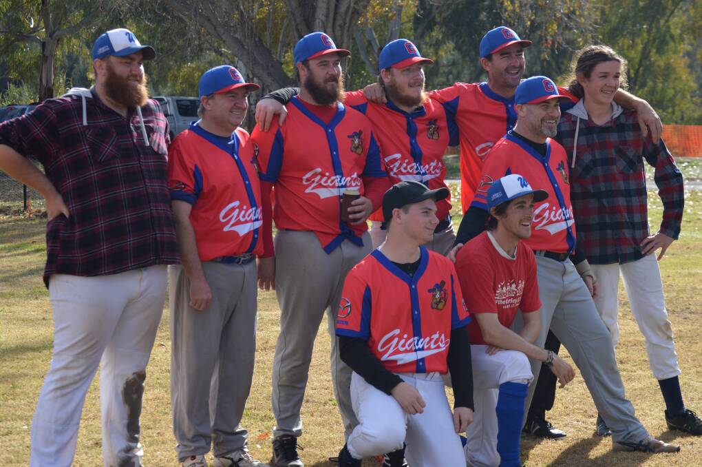 Cheers: The Gunnedah Giants edged out the Beers Black in Monday's E grade final to claim what is believed to be their first division win at the carnival. Photo: Clare Wilson