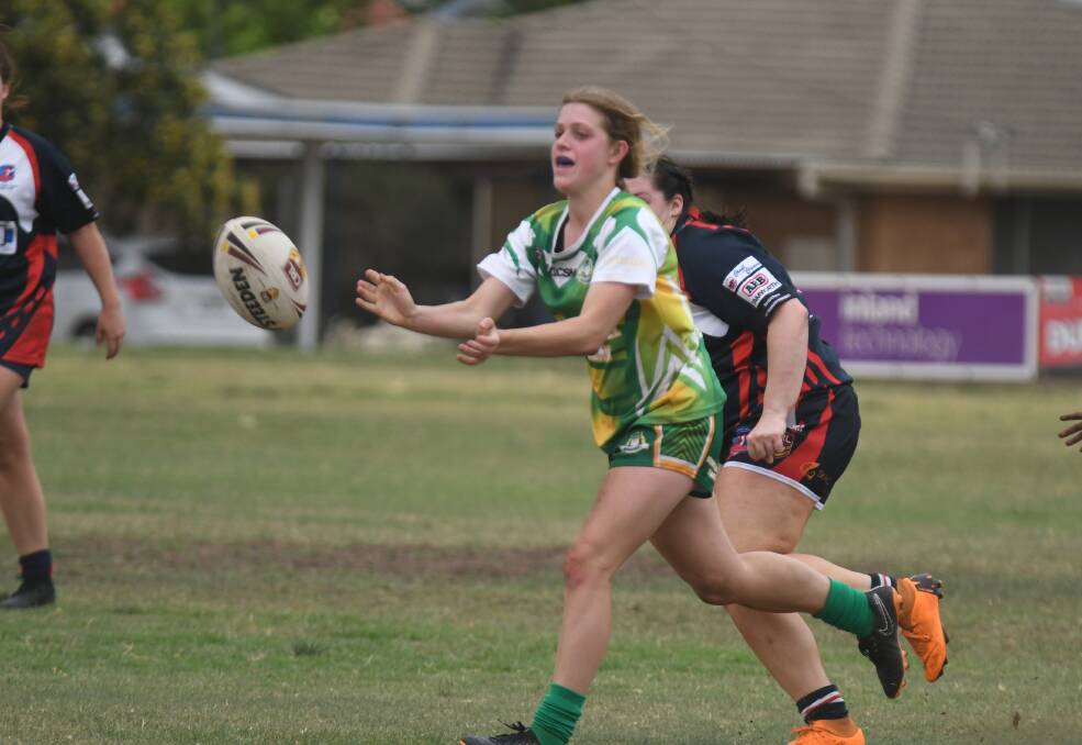 Strong performer: April Smith scored Boggabri's two tries and was one of their best on Saturday. Photo: Samantha Newsam