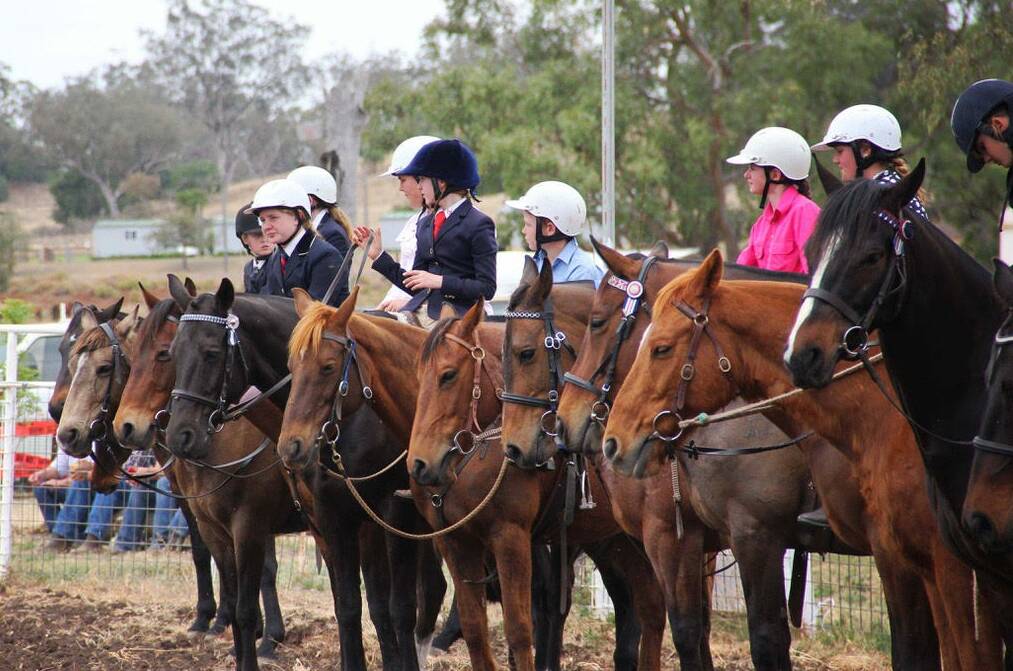 Still going strong 60 years on: Junior competitors line up for their event during last year's Mullaley gymkhana and campdraft, which will be held for the 60th time this weekend. Photo: Georgie Gavel Creative By George
