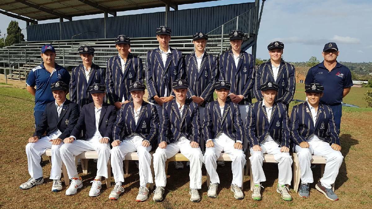 Great effort: Zac Clarke (front second from right) played an integral role in TAS finishing second at the Independent Schools' Cricket Festival held in Toowoomba.