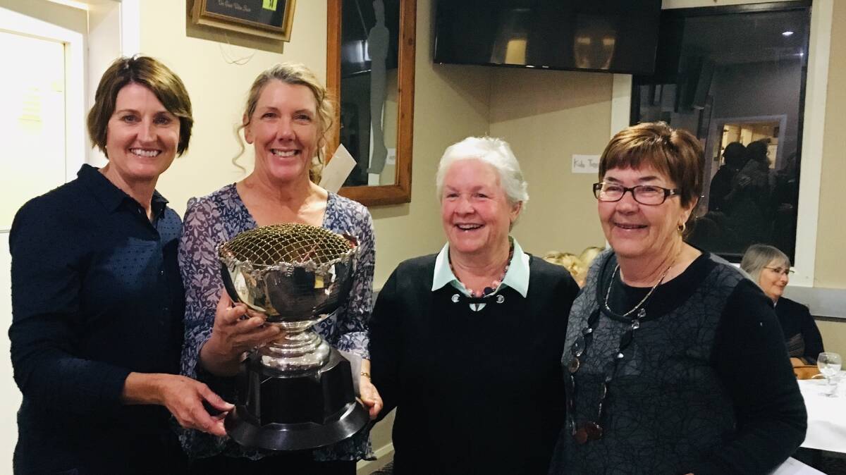 The Bruce Beveridge Cup winning foursome (L-R) Michelle Johnston, Tammy Sheriden Sally Toppin and Helen Baker. 
