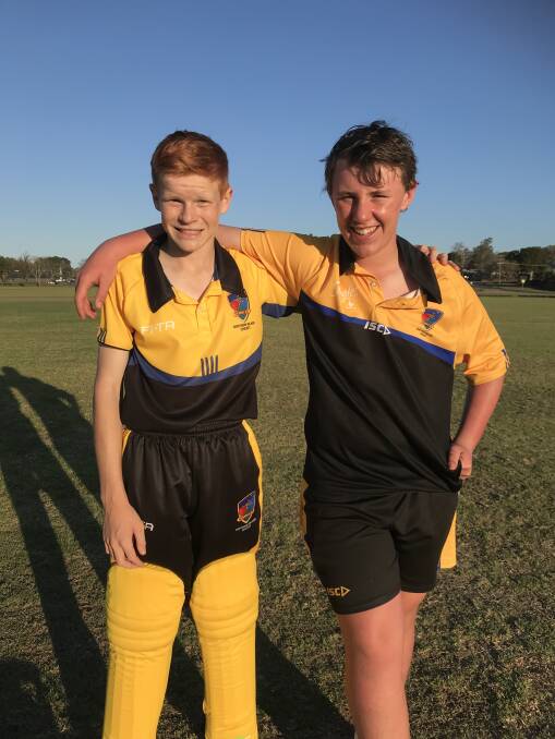 Learning experience: Carter McIlveen and Henry Johns played for Northern Inland at the under-15s NSW Youth Championships. Photo: Supplied