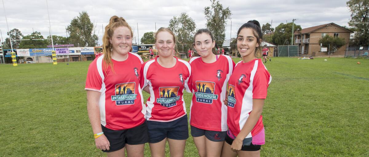 Rep honours: Eliza O'Donnell, Elly Bryiell, Elsie Hunt and Dakota Durrant will play for Central North this weekend. Absent - Piper Rankmore. Photo: Peter Hardin