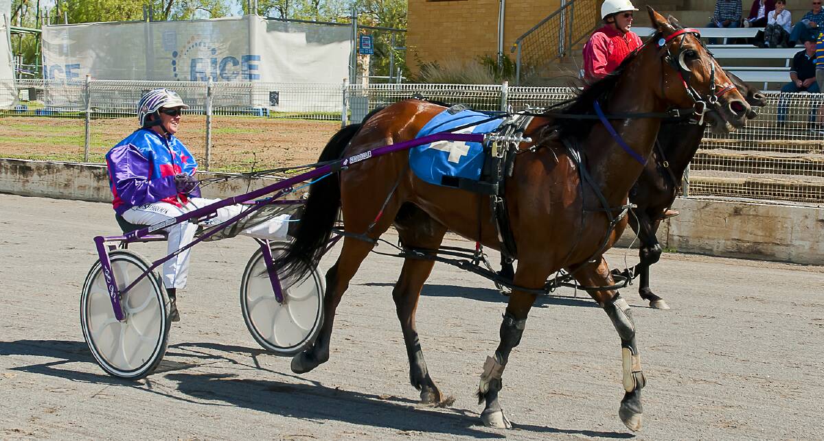 Purple patch: Sarah Rushbrook is all smiles after the back to back win of Calypso Shannon. Photo: PeterMac Photography