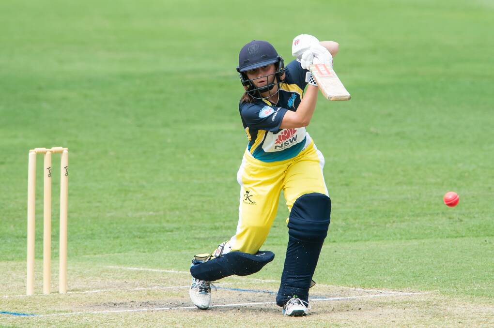 Leading from the front: Claire McGuirk batted superbly for the Northern Inland Bolters in their Regional Bash semi-final loss. Photo: Cricket NSW