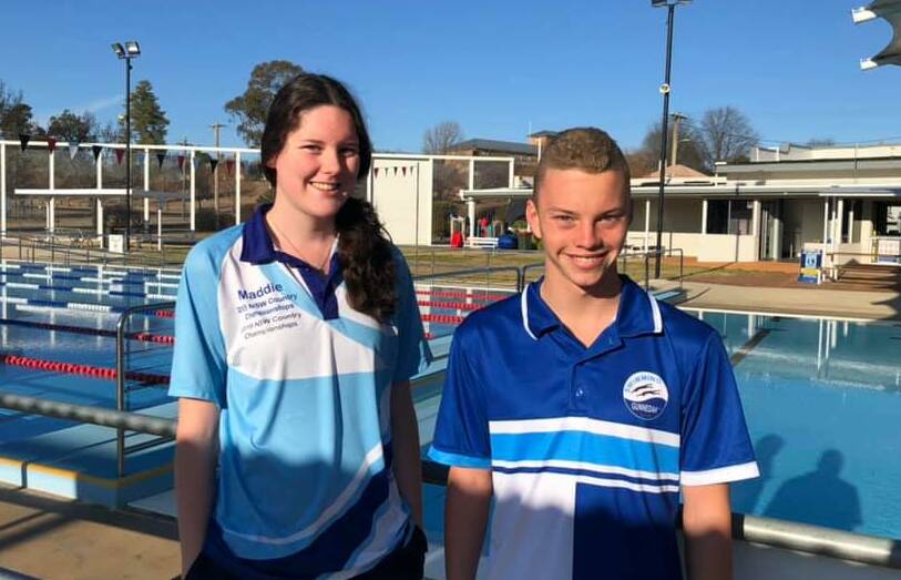 Learning experience: Maddie Coombes and Andre Steele had the opportunity to train in Brisbane with Olympic swim coach David Lush.