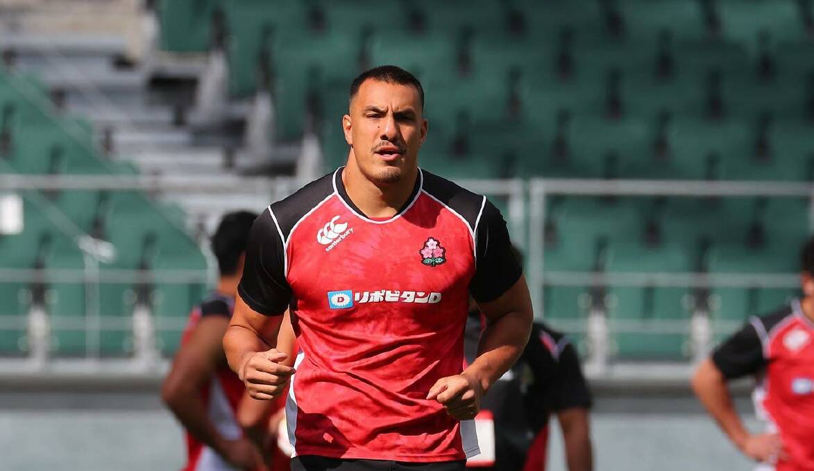 Ready to rumble: Former Gunnedah junior Ben Gunter, pictured at Friday's final training run, is ready to take on the Wallabies on Saturday. Photo: Japan Rugby Facebook