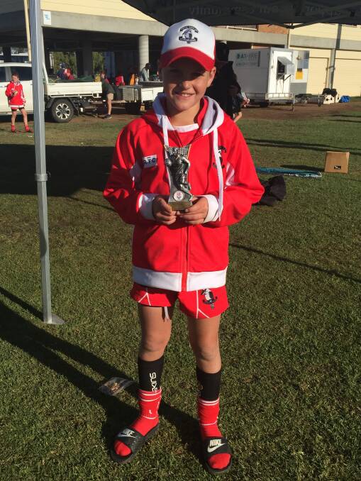 St Mary's Gunnedah's Jonty Fowler was named best back for the tournament in the under-12s.
