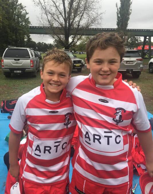 Gunnedah's Darcy Hannaford and Ben McCumstie played for the Central North under-12s in Tamworth on the weekend.