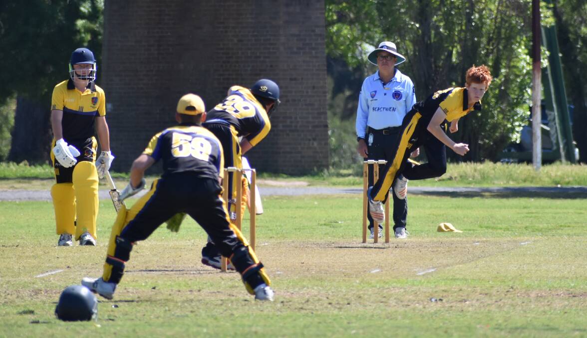 Rhythm: Carter McIlveen was amongst the wickets for the Northern Inland Gold side on the weekend.
