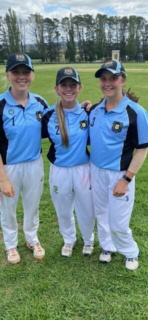 Higher honours: Lara Graham, Deni Baker and Claire McGuirk will suit up for the NSW CHS sides at the All Schools Championships next month.