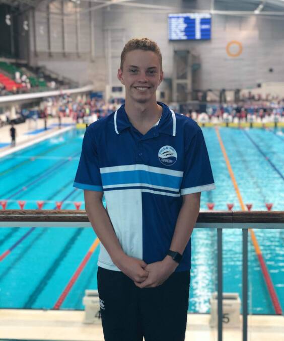 Top performance: Andre Steele shaved .61 seconds off his personal best in finishing 19th in the 50m freestyle at the senior state age championships.