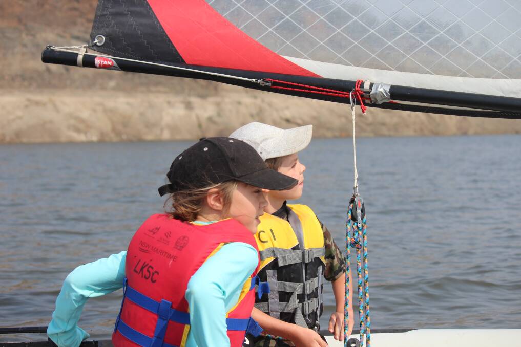 Hitting the water: Emma McLaren (9) from Merriwa and Stirling Roberts (7) from Charleston, SA were among the 17 participants at the recent course.