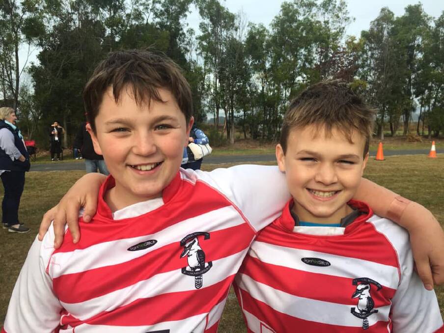 Darcy Hannaford and Ben McCumstie played for the under-12 boys.