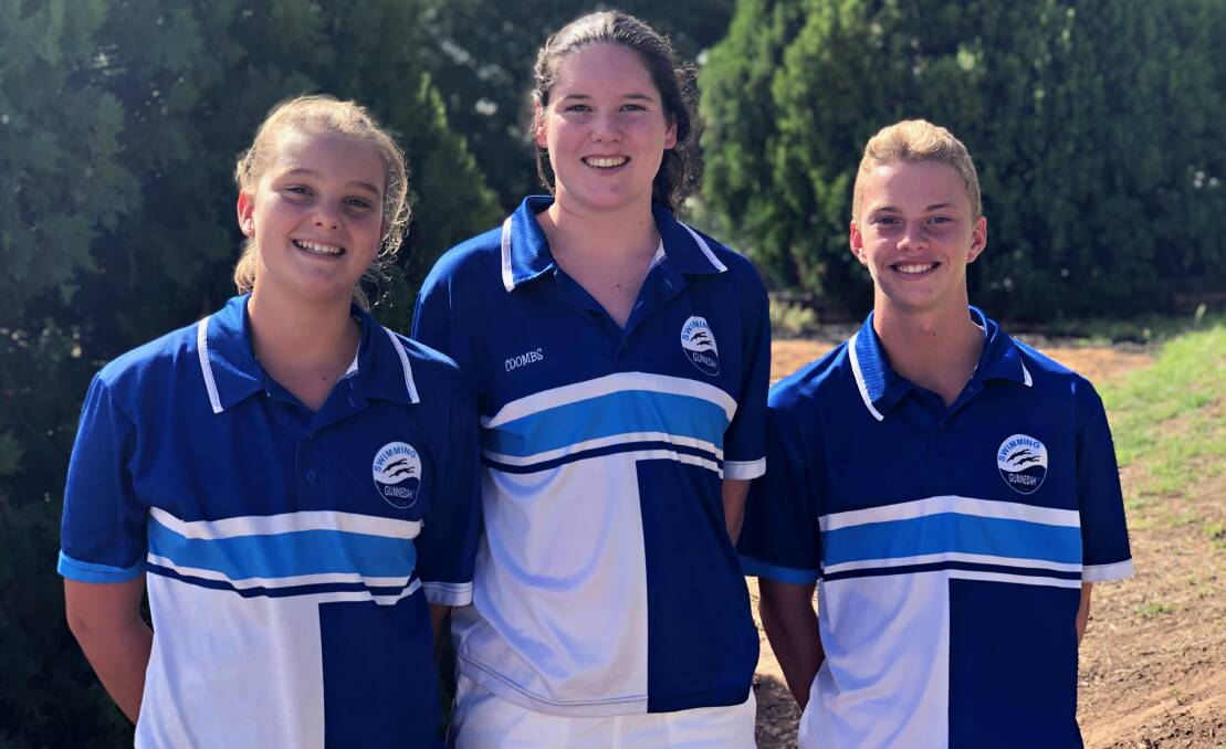 Talented trio: (L-R) Amelia Lush, Maddie Coombs and Andre Steele have qualified to compete at this weekend's NSW Country Championships.
