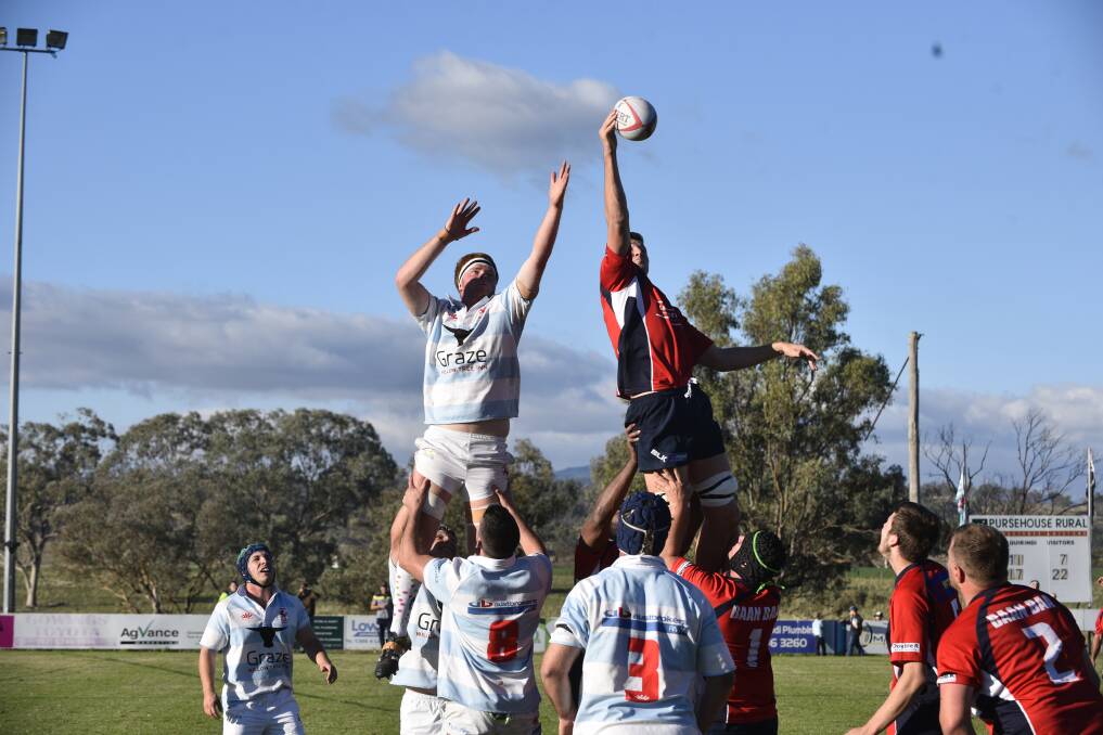 McDermott goes about his business in the lineout against Quirindi on Saturday. Photo: Samantha Newsam