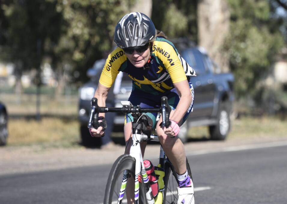 Satisfying: Gunnedah's Sophie King powers to the finish line. She was the second women to finish.