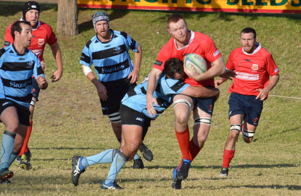 Try-scorer: Nick Lyons scored one of Gunnedah's two five-pointers in Saturday's loss to Inverell.