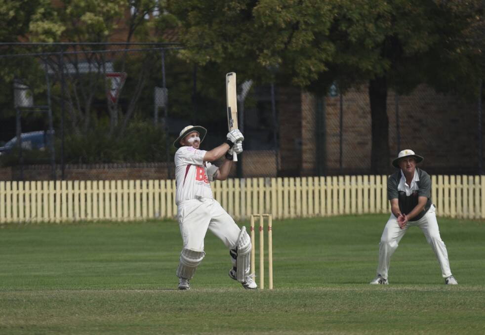 Captain's knock: Brad Jenkinson almost led Albion to what looked an unlikely win at 9-87. Photo: Samantha Newsam