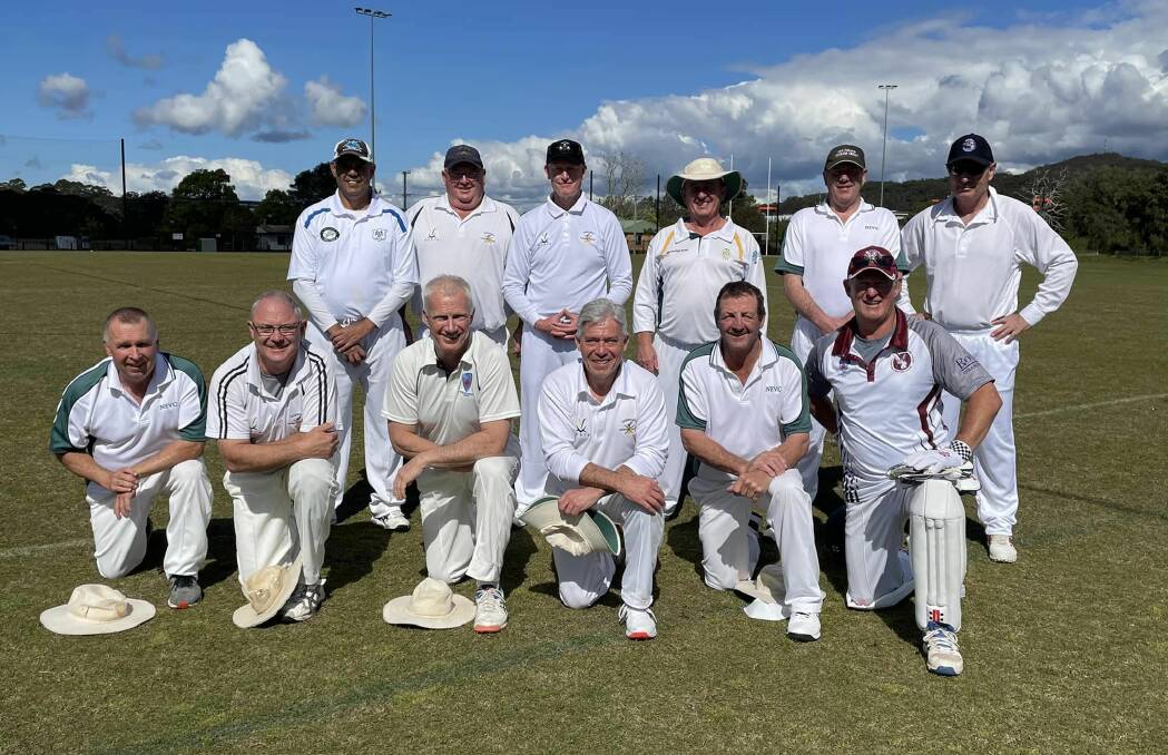 The combined Central North team finished runners-up at the state 55s carnival on the Central Coast. Picture Tamworth Vets Cricket Facebook