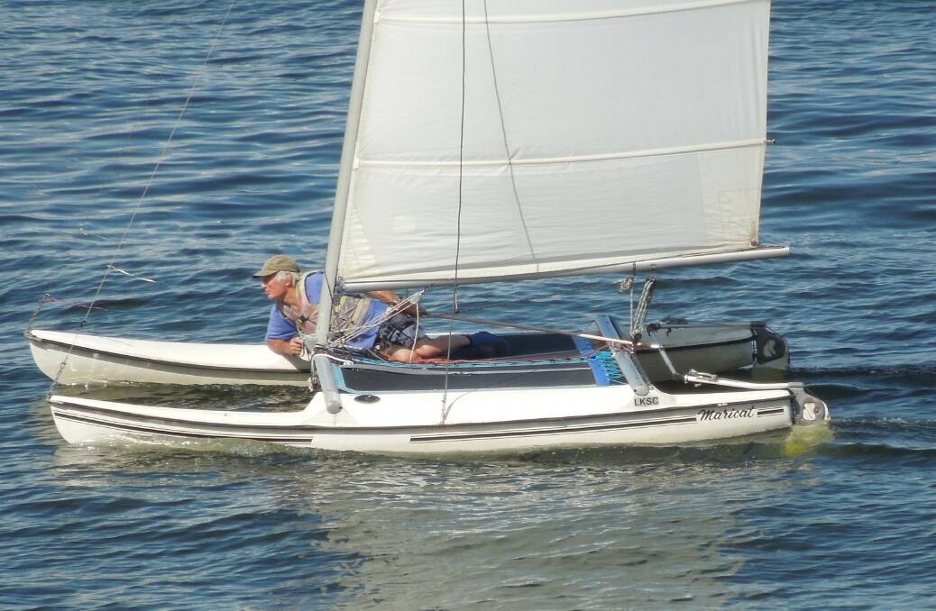 Hard to beat: Manilla's Dave Aylwin sailed very well scoring line honours in both races on Lake Keepit on Sunday.