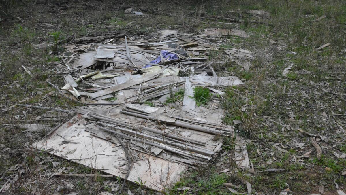 Rubbish dumped in Black Jack Forest in August. Photo: Jessica Worboys
