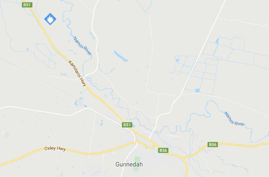 The fire is located on the Kamilaroi Highway and is currently at advice level. Map: Fires Near Me