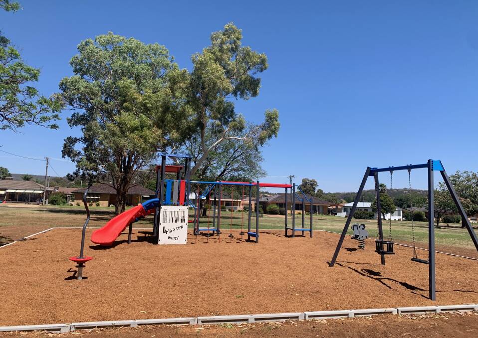 The sparkling new playground is located at Ken Green Park on Stewart Street. Photo: supplied